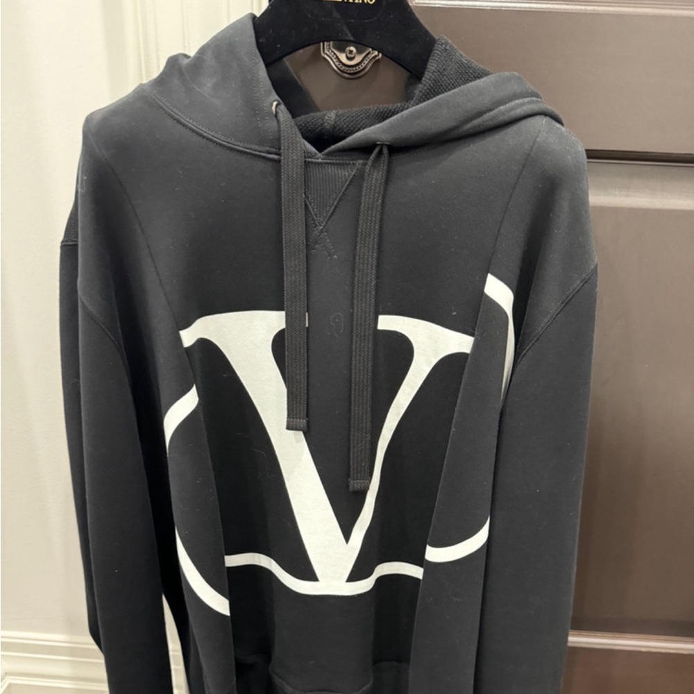 Valentino black Hoodie with white Emblem